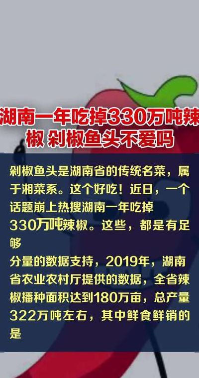 湖南一年吃掉330万吨辣椒（湖南人均辣椒消耗）