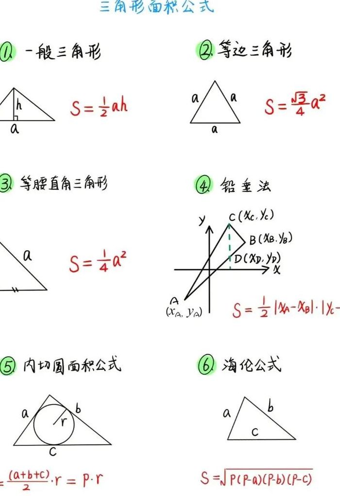 直角三角形面积公式（直角三角形面积公式图片）